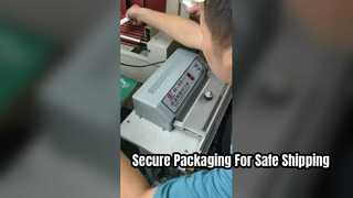 One-take video of Plastic sealing packing